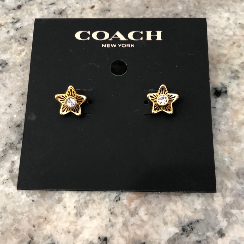Coach stud earrings